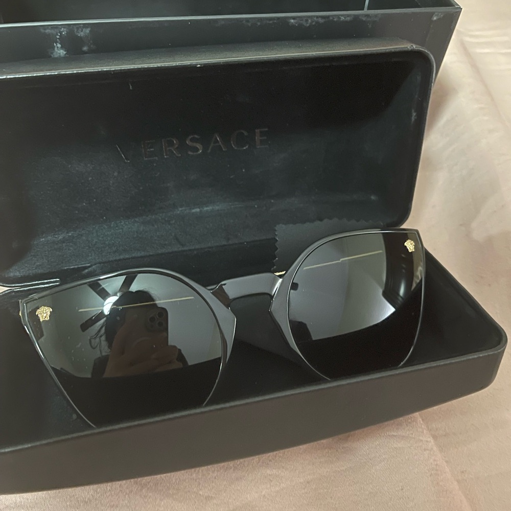Versace Black and Gold Sunglasses